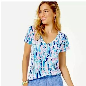 Lilly Pulitzer “Reel Nauti” Etta Tee shirt sz M
